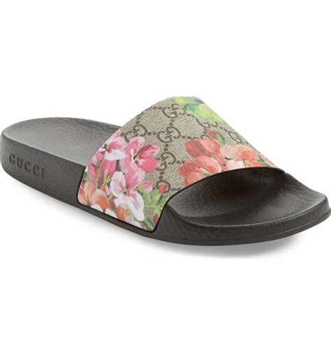 gucci slides floral women|Gucci slides nordstrom.